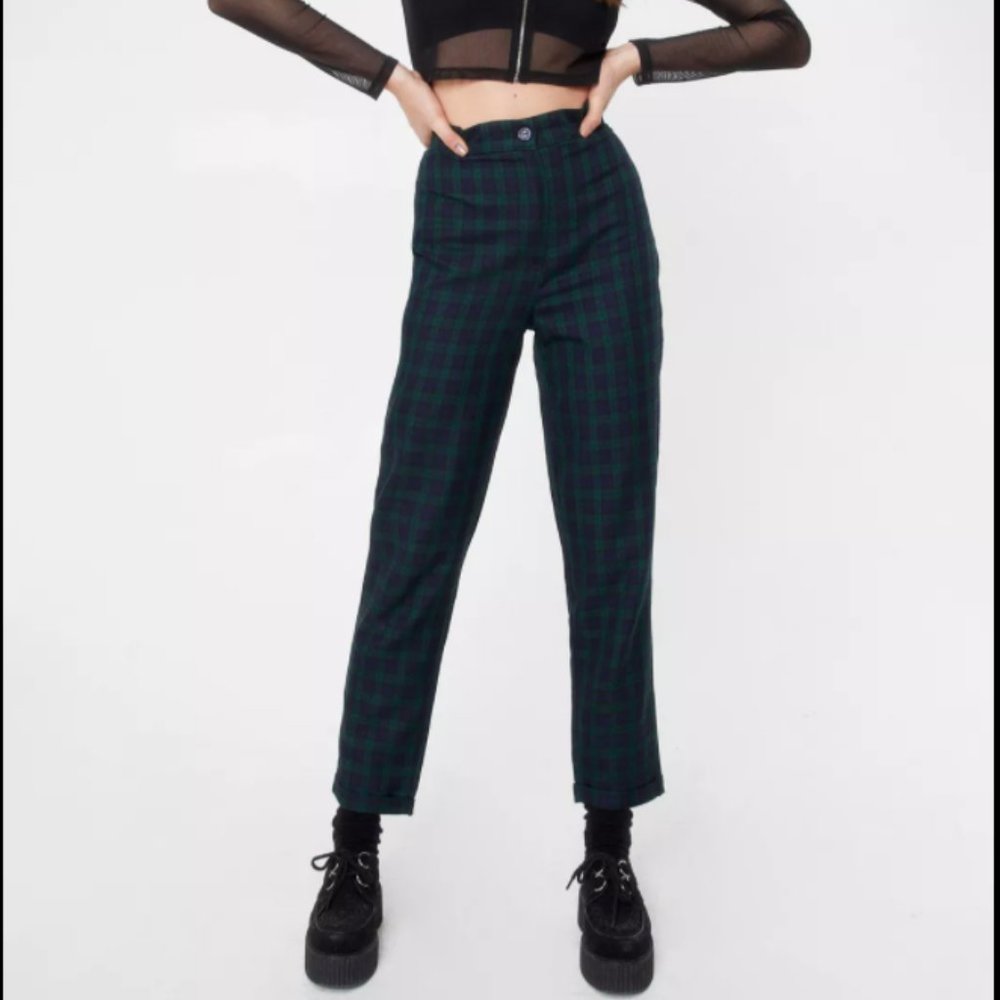 Nasty Gal stop checking up on me tartan pants